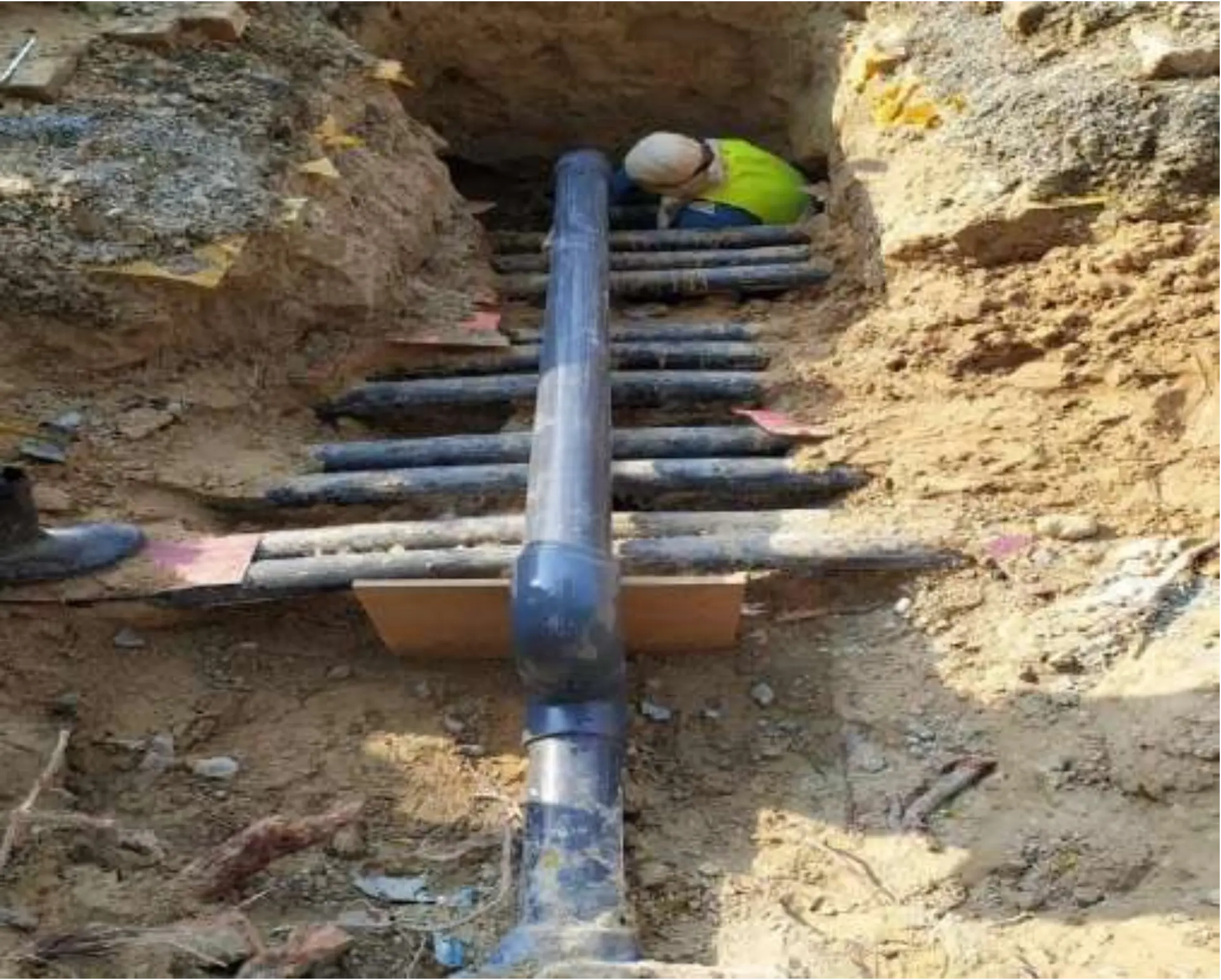 160mm AC irrigation pipe rectification
